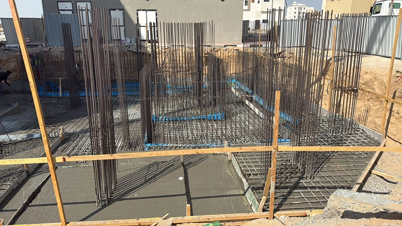 G+3+R residential building site progress, Aalia, Ajman