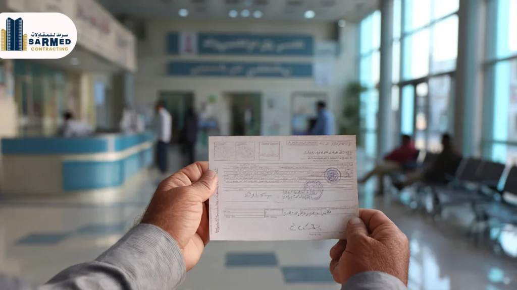 Close-up view of specialized tools used for the installation of high-quality marble flooring, highlighting the crucial marble finishing process that defines the interior identity of the new mosque in Ajman. The background suggests intricate detail work under the main chandelier.